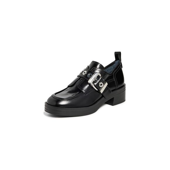 Larroudé Shoes - Larroude Stewart Women's Oxford Black Leather Black 6 RTL: $350.00